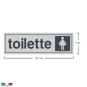 Lot de 3 étiquettes de toilette imperméables lavables en PVC de 16.5x5 cm pour hommes femmes toilettes privées ensembles de quincaillerie de bain - Product Image 2