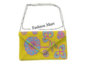 Buy Classy Clutch with a Chain Strap and Beads for <b>Party</b> Wedding Special Occasions-Evening <b>Bags</b> - Product Image 3