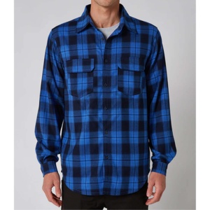 เสื้อเชิ้ตผ้าสักหลาดลายสก็อตแขนยาวสำหรับผู้ชายเสื้อใส่สบายผ้าฝ้าย100% โลโก้ตามสั่ง - Product Image 5