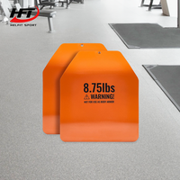 Plaques de poids incurvées en acier premium personnalisables avec logo, colorées, 8,75 lb (paire)