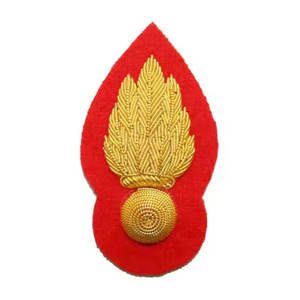 Latest Design Handmade Custom Gold Bullion Wire Embroidery Blazer <b>Badges</b> with 3D Logos in Best Quality - Product Image 2