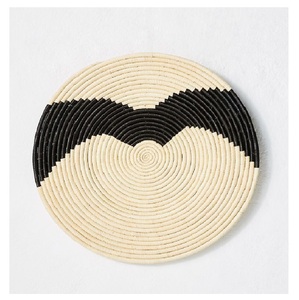 Farmhouse Woven <b>Round</b> <b>Placemats</b> Natural Hand-Woven Water Hyacinth <b>Placemats</b> Rattan <b>Placemats</b> in India - Product Image 1