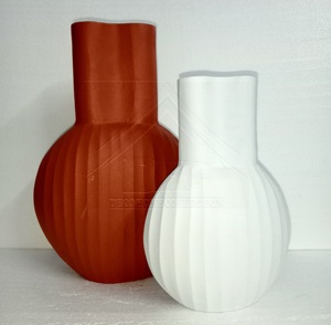 Vase à fleurs en métal fait à la main en aluminium pour la décoration de la maison moderne en terre cuite blanc fini côtier pour un événement inoubliable de mariage - Product Image 2