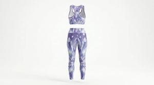 Ensemble de yoga 2 pièces pour femme, grande taille, avec logo frontal, respirant, taille élastique, léger, en polyester et élasthanne - Product Image 2