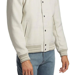 Veste de survêtement pour homme en coton 100% Nouvelle arrivée 2025 Col montant Logo frontal Respirant Veste d'hiver - Product Image 6