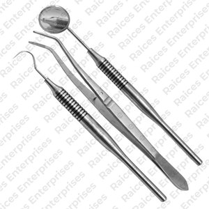 Kit de Examen Dental de Acero Inoxidable de Alta Calidad, Fuente de Alimentación Manual, Instrumentación Dental con Certificación CE de RAICES Enterprises - Product Image 1