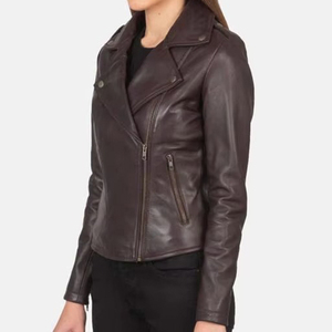 Bon marché Vestes en cuir pour femmes Nouvelle arrivée Vestes en cuir véritable personnalisées à la mode pour femmes - Product Image 5