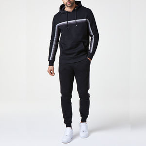 Vente en gros Survêtements d'hiver solides et légers 100% coton personnalisés pour hommes, sweat à capuche, poitrine, impression graphique, service OEM - Product Image 1