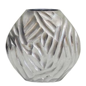 Jarrón de metal de aluminio plateado niquelado hecho a mano para decoración de hogar y oficina estilo de diseño costero para arreglos florales - Product Image 1