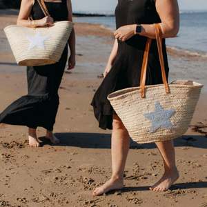 Handmade Palm Leaf Shoulder <b>Basket</b> Bag Women Beach <b>Shopping</b> Tote Minimalist Design Large (>50cm) Non-Closure Minimoroccolism - Product Image 3