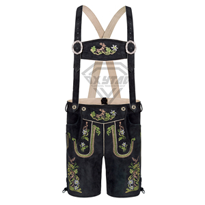 Nueva tendencia hombres Lederhosen pantalones cortos Alemania traje tradicional alta calidad bávaro Lederhosen pantalones cortos personalizados - Product Image 5