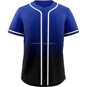 Sports Wear Solid Color Baseball Jersey Quick Dry Baseball Jersey Slim Fit <b>Men</b> Baseball Jersey - Product Image 1