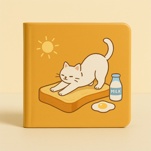 Labon สมุดบันทึกอวกาศลายการ์ตูนทรงสี่เหลี่ยมลายแมวน่ารักนักบินอวกาศหนัง PU พร้อมคุกกี้ดาวเคราะห์ไดอารี่สั่งทำได้ - Product Image 1