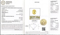 Diamant synthétique jaune fantaisie taille ovale MiShang, diamant jaune cultivé en laboratoire CVD HPHT