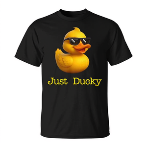 T-Shirt Promozionale per Bambini con Grafica Gansetto Giallo 'Just Ducky' - Product Image 2