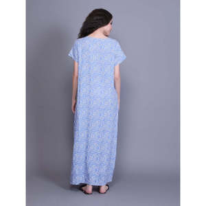 Peignoir pour femme 100% Coton, en tissu tissé imprimé, avec poche latérale, respirant, taille élastique avec cordon de serrage, ODM pour vêtements d'intérieur - Product Image 3