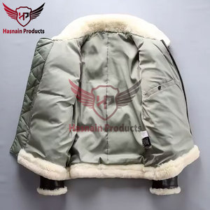 Veste en cuir d'hiver pour hommes de grande taille personnalisée en gros à des prix imbattables - Product Image 5