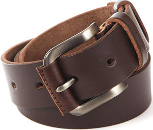 Cinturón Formal de Cuero Genuino para Hombre, Resistente, de Grano Completo, con Hebilla de Aleación - Product Image 3