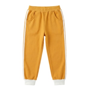 Pantalons de jogging personnalisés pour bébés garçons et filles, en jersey de coton, pantalons de survêtement pour enfants, taille élastique, pantalons pour tout-petits, poches latérales à rayures - Product Image 1