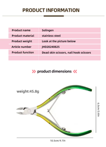ANAAIF - Cortacutículas Profesional para Pedicura, de Acero Inoxidable, con Cuchilla Curva y Abertura de Mandíbula Ancha para Uñas Gruesas de los Dedos - Product Image 6