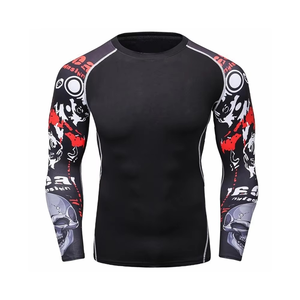 Rashguard BJJ de Compresión UPF50 con Diseño Personalizado por Sublimación, Manga Corta / Venta al por Mayor Directo de Fábrica - Product Image 3