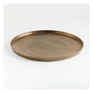 Bandeja DE SERVICIO DE ALUMINIO dorado brillante de primera calidad Diseño de lujo Hoteles y hogar Alta calidad Plato duradero y elegante Presentación de alimentos - Product Image 3