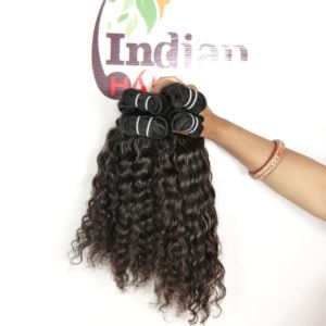 Extensions de cheveux indiens 100% Remy non traités, bouclés, lâches, tissage profond, double trame, couleur noire, styles naturels et superbes pour femmes - Product Image 1
