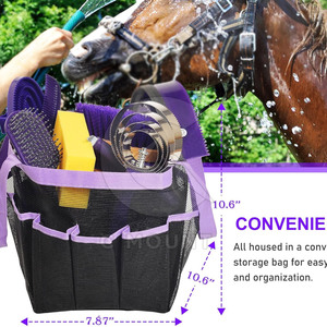Ensemble d'outils de toilettage pour chevaux en vrac pour une utilisation stable en caoutchouc Curry brosse douce pour le corps et nettoyant pour sabots en gros - Product Image 5