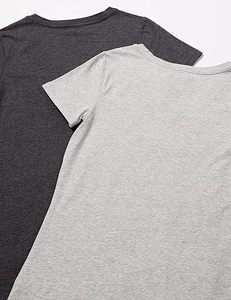 T-shirts confortables pour femmes à col en V, décontractés, anti-boulochage, à manches courtes, commande en gros, vente en gros de t-shirts confortables - Product Image 4