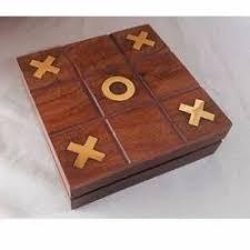 Venta caliente hecho a mano quema Wok Mango madera Tic Tac Toe Zero Cross juego para niños todas las estaciones-Verano invierno primavera - Product Image 3