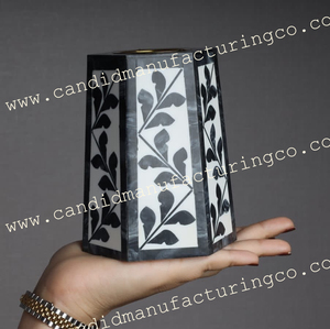 Juego de quemador Mubkhar de madera y acero de quemador Bakhoor de tres formas hexagonales para uso en el hogar y el hotel de la boda - Product Image 4