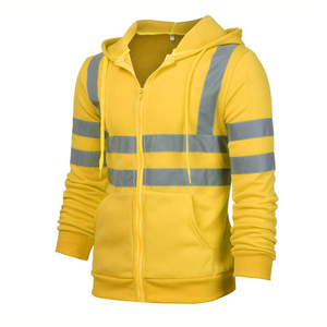 Ropa DE SEGURIDAD reflectante de alta visibilidad Cremallera Sudadera con capucha Uso de tela de alta calidad Ropa de trabajo de seguridad para hombres - Product Image 4