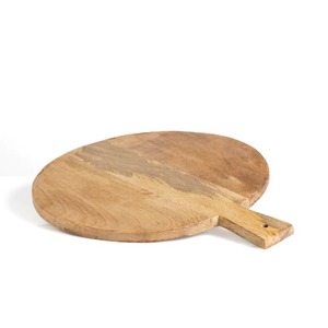 Vente en gros écologique Grande planche à découper ronde en bois d'olivier Artisanat artisanal pour la coupe de légumes dans la cuisine - Product Image 5