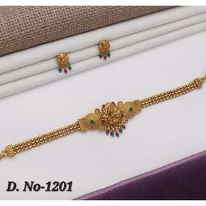 Elegant Jewelry <b>Pearl</b> and Crystal Women Choker Necklace <b>Set</b> with Golden Finish for Wedding and Evening Event Use for Export Sale - Product Image 4