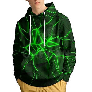 เสื้อคลุมมีฮู้ดแขนยาวพิมพ์ลาย3D สำหรับผู้ชาย XS ไซส์100% ใหม่ - Product Image 3