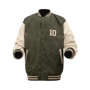 Veste de baseball personnalisée de haute qualité avec logo personnalisé, MOQ faible, veste de baseball de rue, taille plus, veste de baseball personnalisée avec logo simple pour hommes - Product Image 1