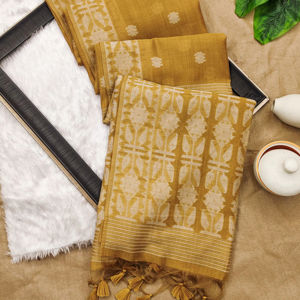 Dernière arrivée indien exclusif à la mode lourd coton tissu contraste tissage frontière sari concepteur ethnique mariage classique fête - Product Image 1