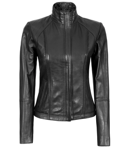 Veste en jean en peau de mouton pour femme, vente en gros transfrontalière 2024, veste en cuir vintage de qualité supérieure pour femme, veste en cuir PU pour l'hiver - Product Image 4