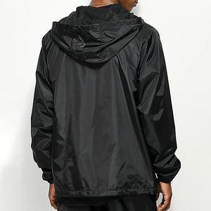 Veste de sport en nylon de haute qualité pour homme, col zippé, poignets retroussés, personnalisable, légère, à capuche, coupe-vent - Product Image 2