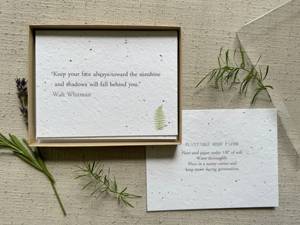 Carte di citazione ispiratrici di carta semi di fiori selvatici piantabili LABON regalo Eco-Friendly regalo unico per gli amanti della natura - Product Image 2