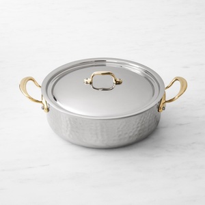 Juego de Utensilios de Cocina Clásicos de Hierro Plateado y Oro Rosa, Fondo de Cobre, Ecológico, Apto para Lavavajillas, Asa Remachada, Sartén, Cacerola - Product Image 6