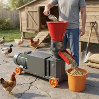 Nouvelle machine à granulés d'aliments pour animaux domestiques, mini, 220V, en aluminium, pour volailles, poulets, poissons, haute capacité, certifiée CE