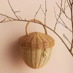 ต้นคริสต์มาสเฮเซลนัทของตกแต่งบ้านอุปกรณ์ตกแต่งบ้านงานปาร์ตี้แขวนต้นไม้ทำด้วยมือผลิตภัณฑ์จักสานสานสไตล์ยุโรป - Product Image 5