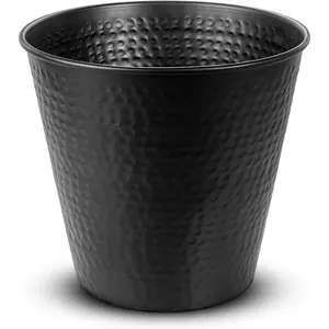 Cubo de basura hecho a mano de estilo redondo plateado para todos los contenedores de residuos interiores, caja de cesta de almacenamiento en diseño de red de Metal de alta calidad - Product Image 2