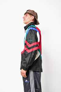Giacca Vintage a vento multi color block anni '90 sport rave <span class=keywords><strong>swag</strong></span> hipster top giacca retrò giacca a vento in nylon anni '80 - Product Image 5