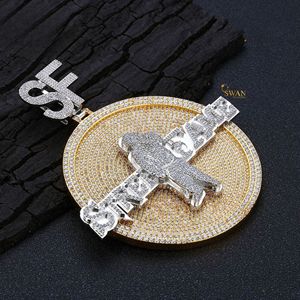 Bold 925 <b>Sterling</b> <b>Silver</b> Lab Grown Diamond VickeeLo <b>Name</b> Pendant Fully Iced Out Hip Hop <b>Necklace</b> Unique Jewelry for Him or Her - Product Image 3