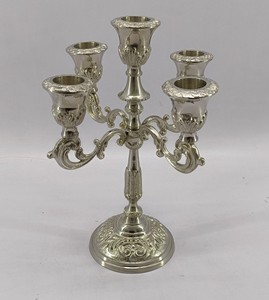 Nuevo candelabro moderno hecho a mano, centro de mesa decorativo para bodas, 5 brazos, chapado en oro - Product Image 2