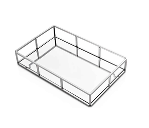 ถาดเหล็กเสิร์ฟแบบปรับแต่งได้เป็นมิตรต่อสิ่งแวดล้อมสำหรับตกแต่งบ้านโต๊ะรับประทานอาหารในห้องครัวยอดนิยมอินเดีย - Product Image 1