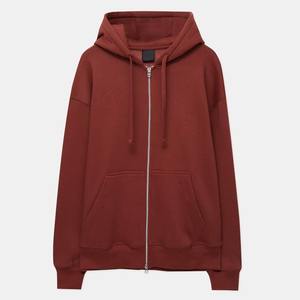 Sweat à capuche pour homme avec logo personnalisé, fermeture éclair, coupe ample, vêtements de travail, pull à épaules tombantes, streetwear, sweat à capuche lourd pour homme - Product Image 1