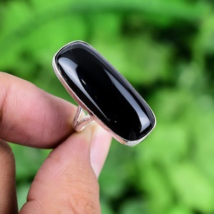 925 Stamp <b>Silver</b> Natural <b>Ring</b> Jewelry 925 <b>Sterling</b> <b>Silver</b> Handmade Gemstone Black Onyx <b>Spinner</b> Designer <b>Ring</b> Jewelry - Product Image 4